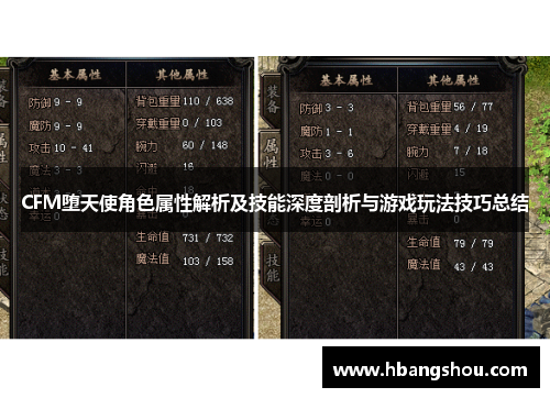 CFM堕天使角色属性解析及技能深度剖析与游戏玩法技巧总结